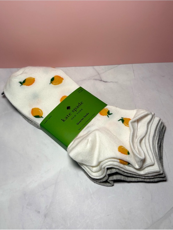 kate spade Accessories - 🍋 Kate Spade Quarter Socks - Lemons and Spade Prints - 3 Pairs - Shoe Size 4-10
